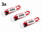 Assortix® SATA kabel x 3 stuks - Rood SATA-kabel - Serial ATA 45 cm Rood Kabel (3 stuks)