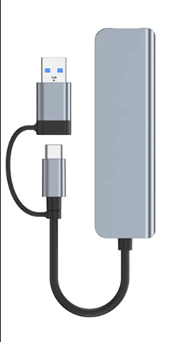 Assortix® USB-C Hub 5-in-1 – USB 3.0 & SD/TF Kaartlezer – Voor Laptop, Desktop & Tablet