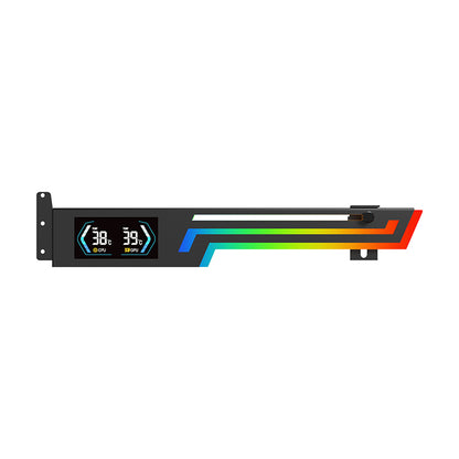 Assortix® Z-X6 Graphics Card Holder - Videokaart Houder - Zwart - Rgb verlichting - Gpu & Cpu Temperatuur Scherm